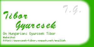 tibor gyurcsek business card